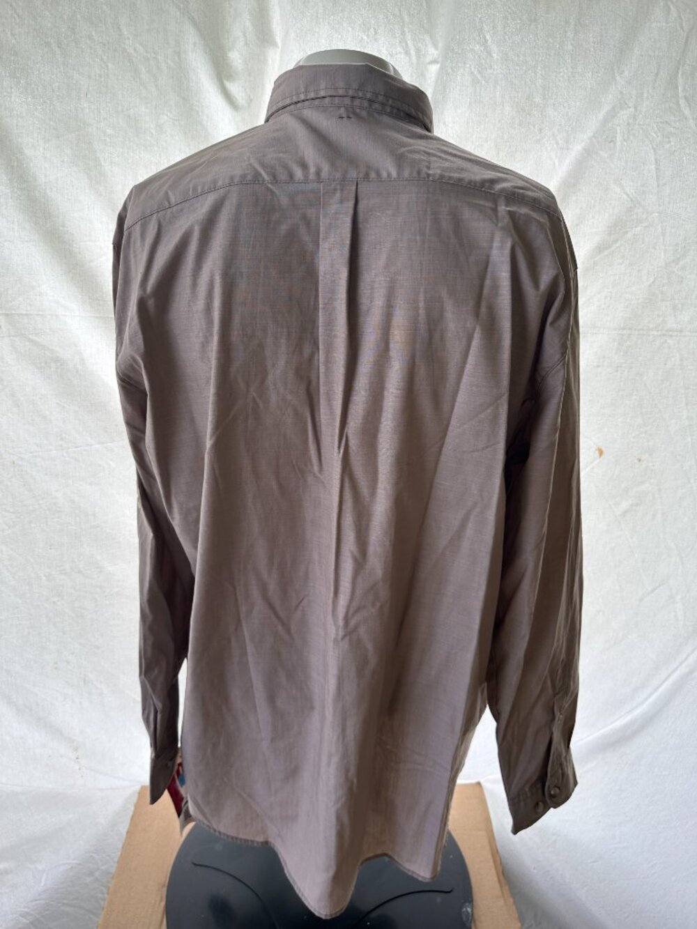 NWT Chefworks Men's Light Brown Chef Uniform Button Front LS Size XL Cotton Poly - Picture 3 of 5
